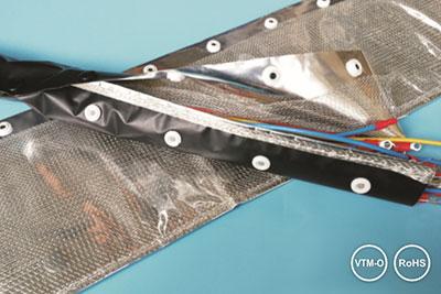 Geflechtschlauch für Kabel mit Knopfverschluss